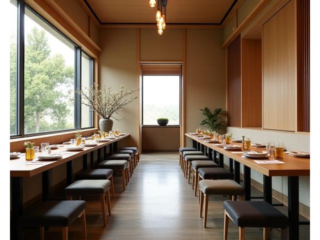 静かで洗練されたダイニングルームの雰囲気