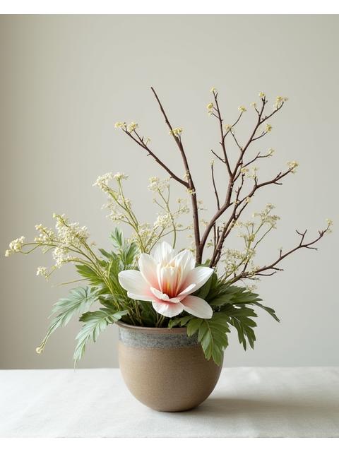 生け花の繊細な装飾